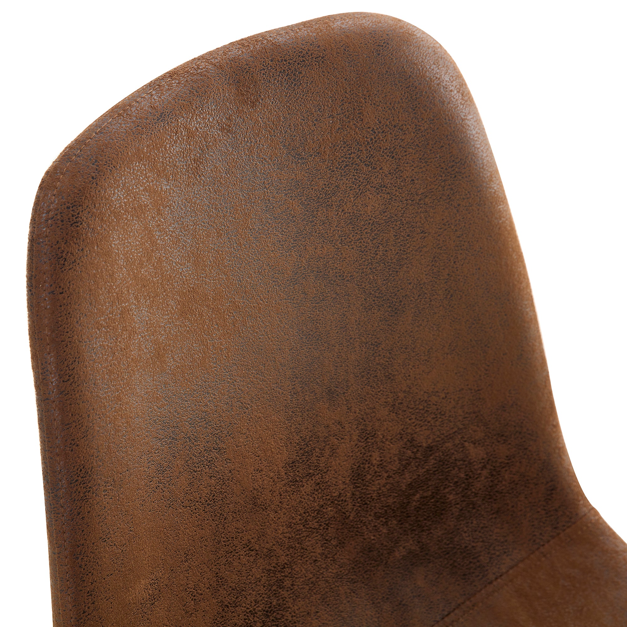 Set of 1 Dining Table and 4 Chairs - MDF rectangular - Brown