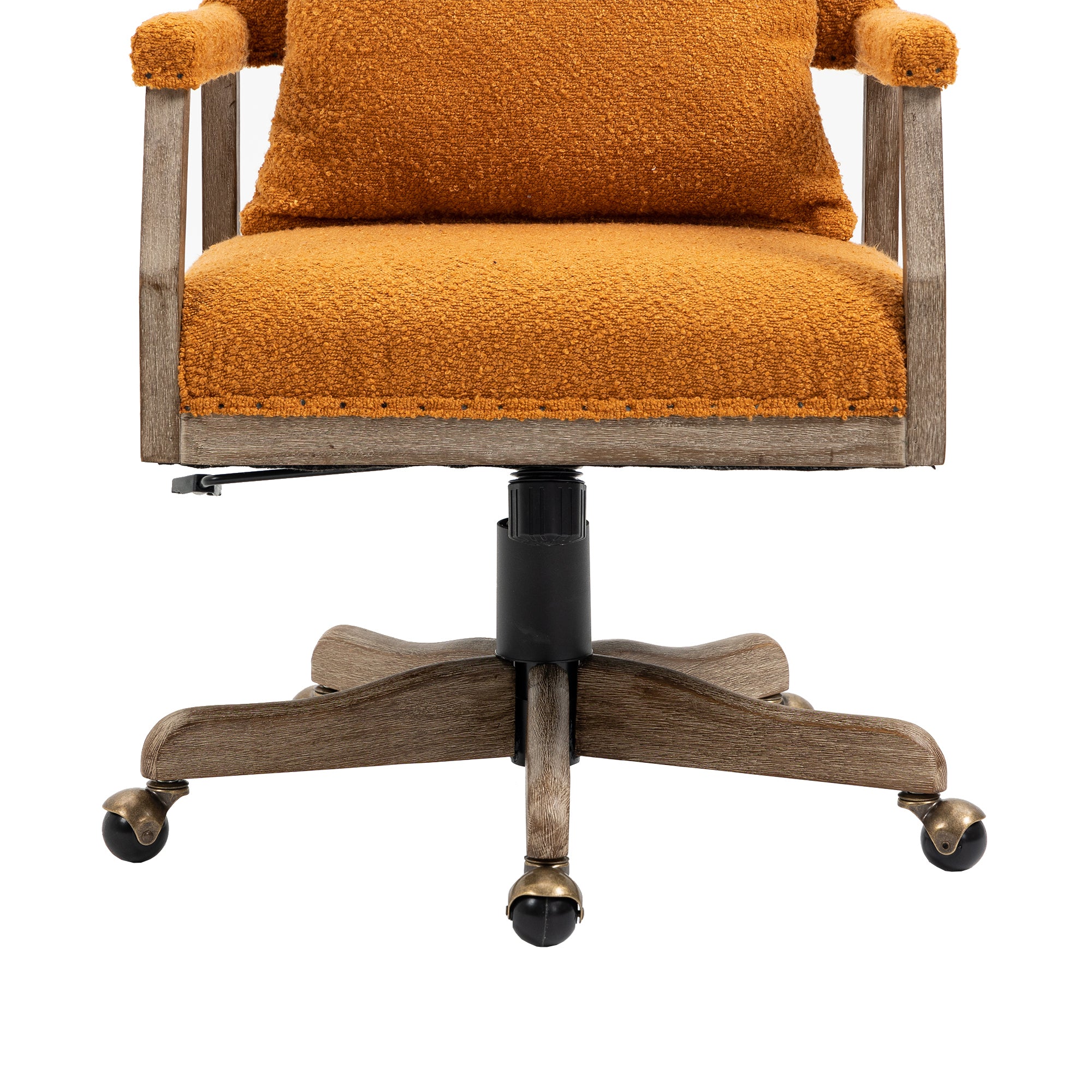 Chair Office Chair Adjustable Swivel Chair Fabric Seat Home Study Chair - Orange