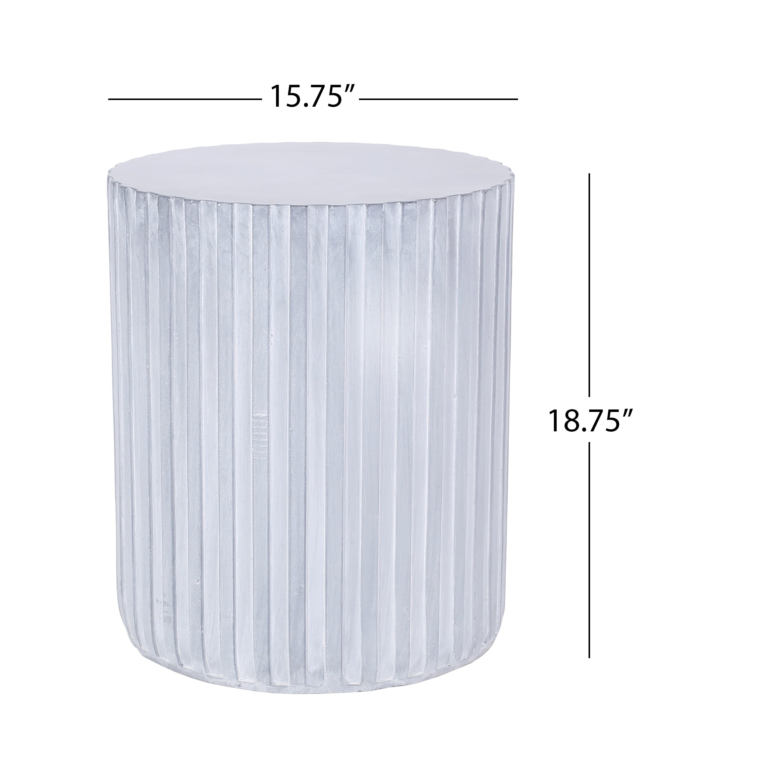 Lightweight Concrete Side Table - Indoor or outdoor - Light Blue