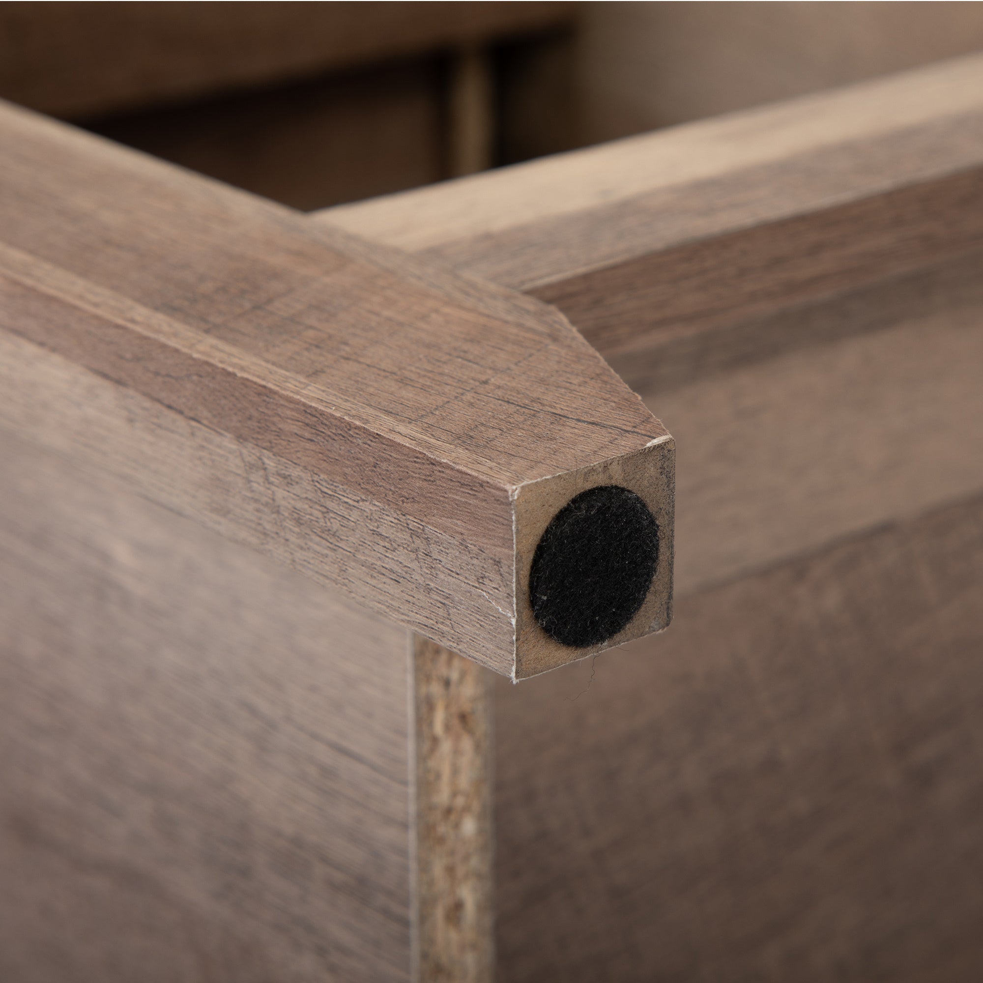 Farmhouse Nightstand, Bedside Table with Drawer and Shelf - Light Brown
