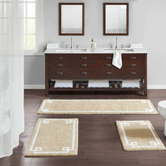 Cotton Tufted Bath Rug 24x40" - Taupe Cotton