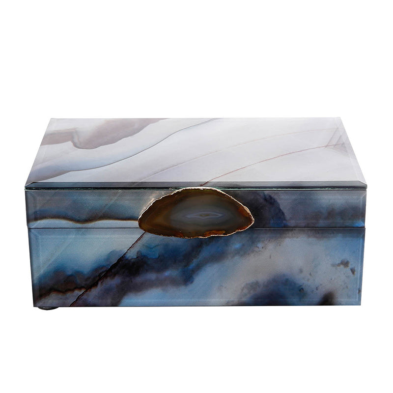 Decorative Nesting Jewelry Boxes, Stackable Decorative Storage Boxes With Lids - Set of 2