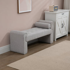 Modern Ottoman Bench - Light Gray