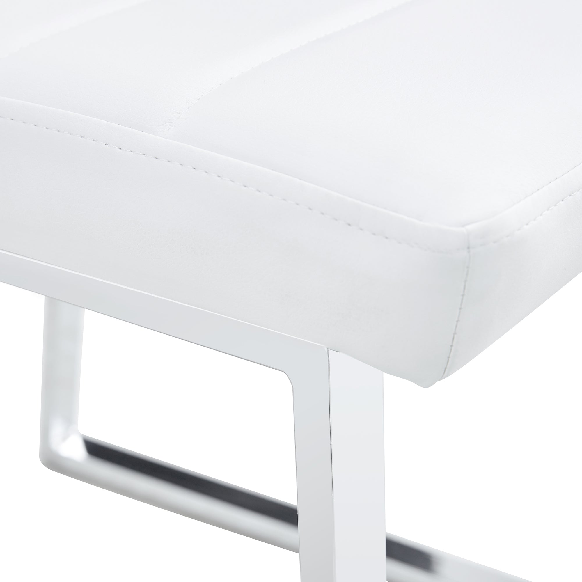 Dining Table Chairs Set for 4, Rectangular Dining Room Table Set, Faux Marble Modern Dining Table & Leather Chairs for Kitchen Dining Room, White
