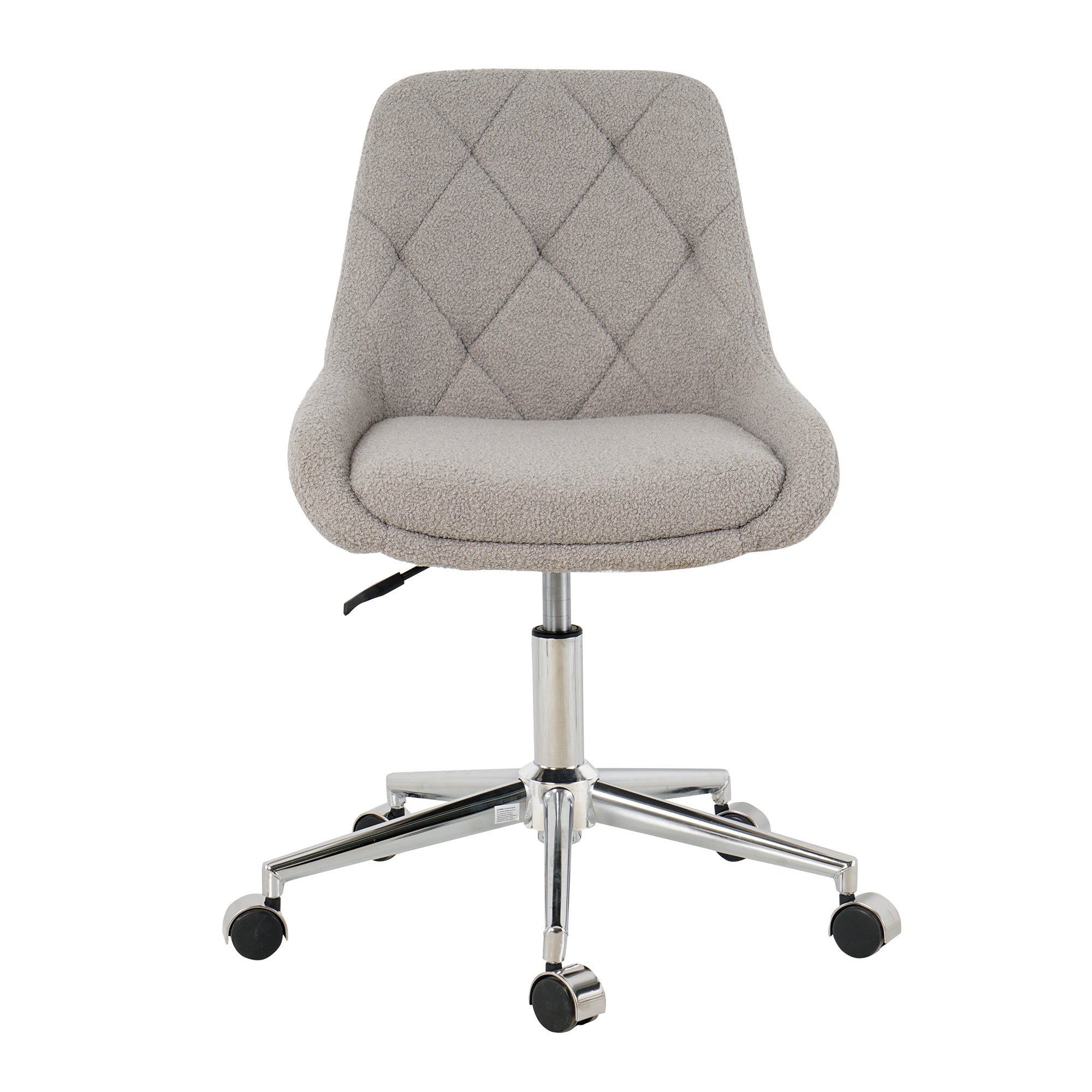 Modern Teddy Fleece Fabric with Chrome Legs - Grey