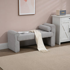 Modern Ottoman Bench - Light Gray