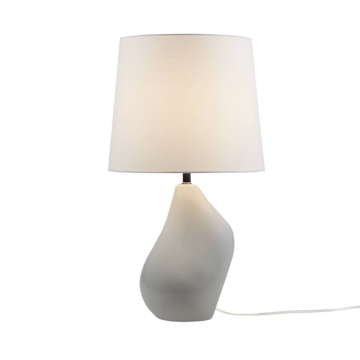 Asymmetrical Ceramic Table Lamp - Grey