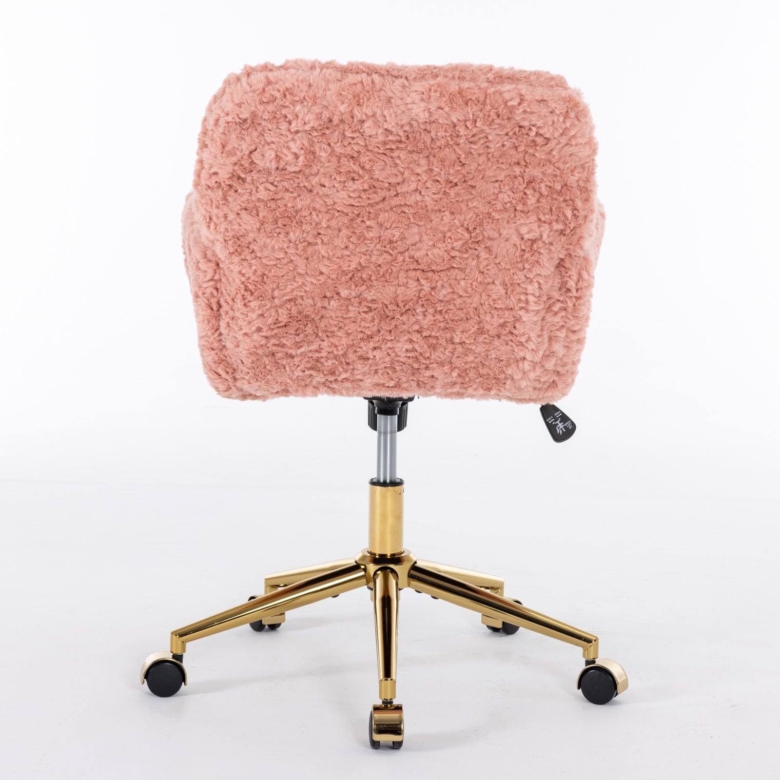 Office Chair with Golden Metal Base - Pink