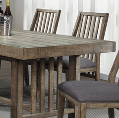 Classic Stye Dining Table 1pc Distressed Light Brown Finish Wood Rustic Design Dining Furniture (without chiars)