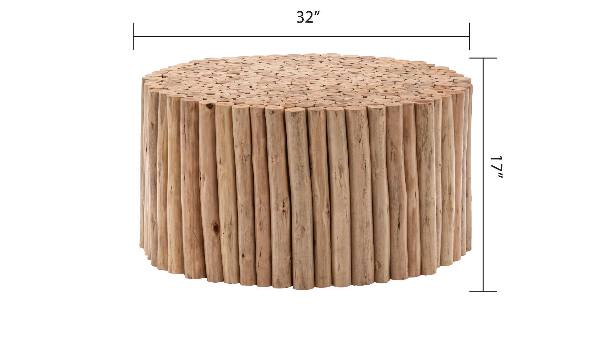 Rustic Art Wood Coffee Table - Natural