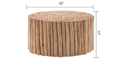 Rustic Art Wood Coffee Table - Natural