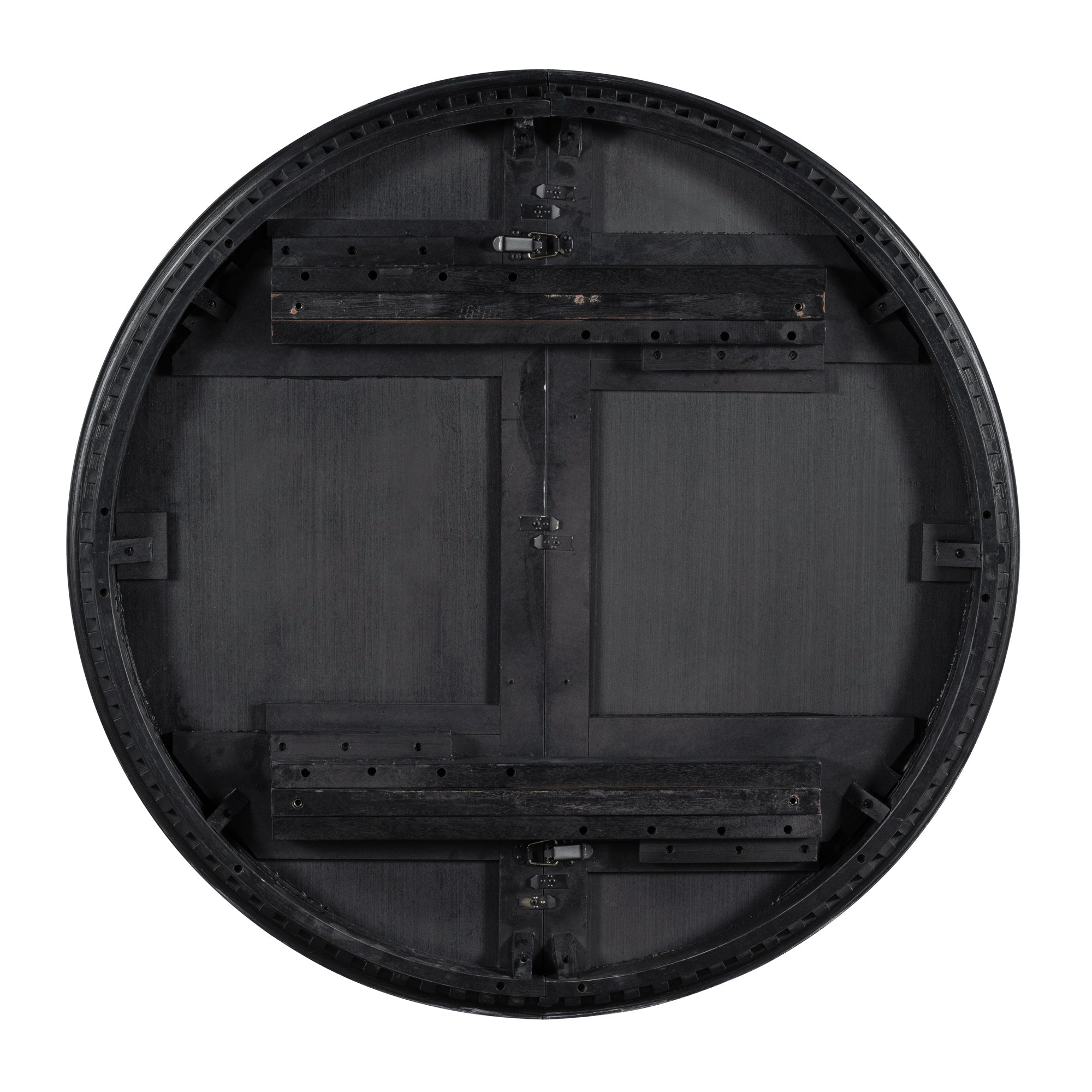 5-piece Dining Set Extendable Round Table and 4 Chairs for Kitchen Dining Room - Black Oak