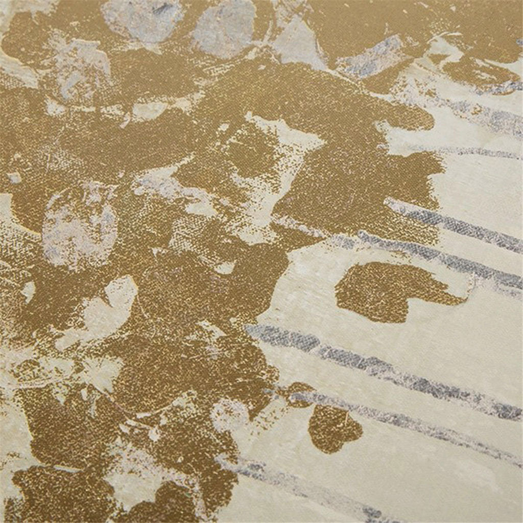 Sandy Forest Gold & Purple Foil Abstract 3-piece Canvas Wall Art Set