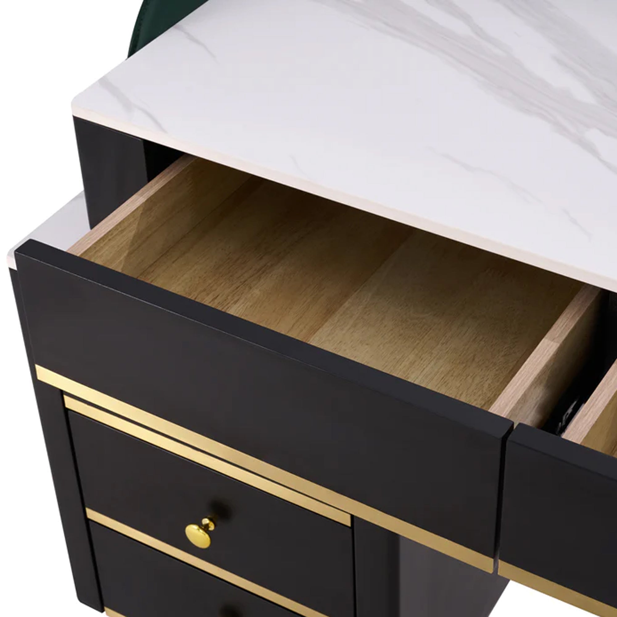 Modern Dressing Vanity Makeup Table Set - Black