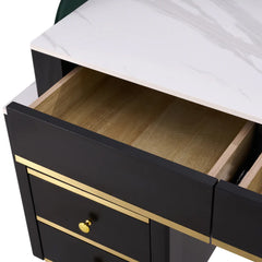 Modern Dressing Vanity Makeup Table Set - Black