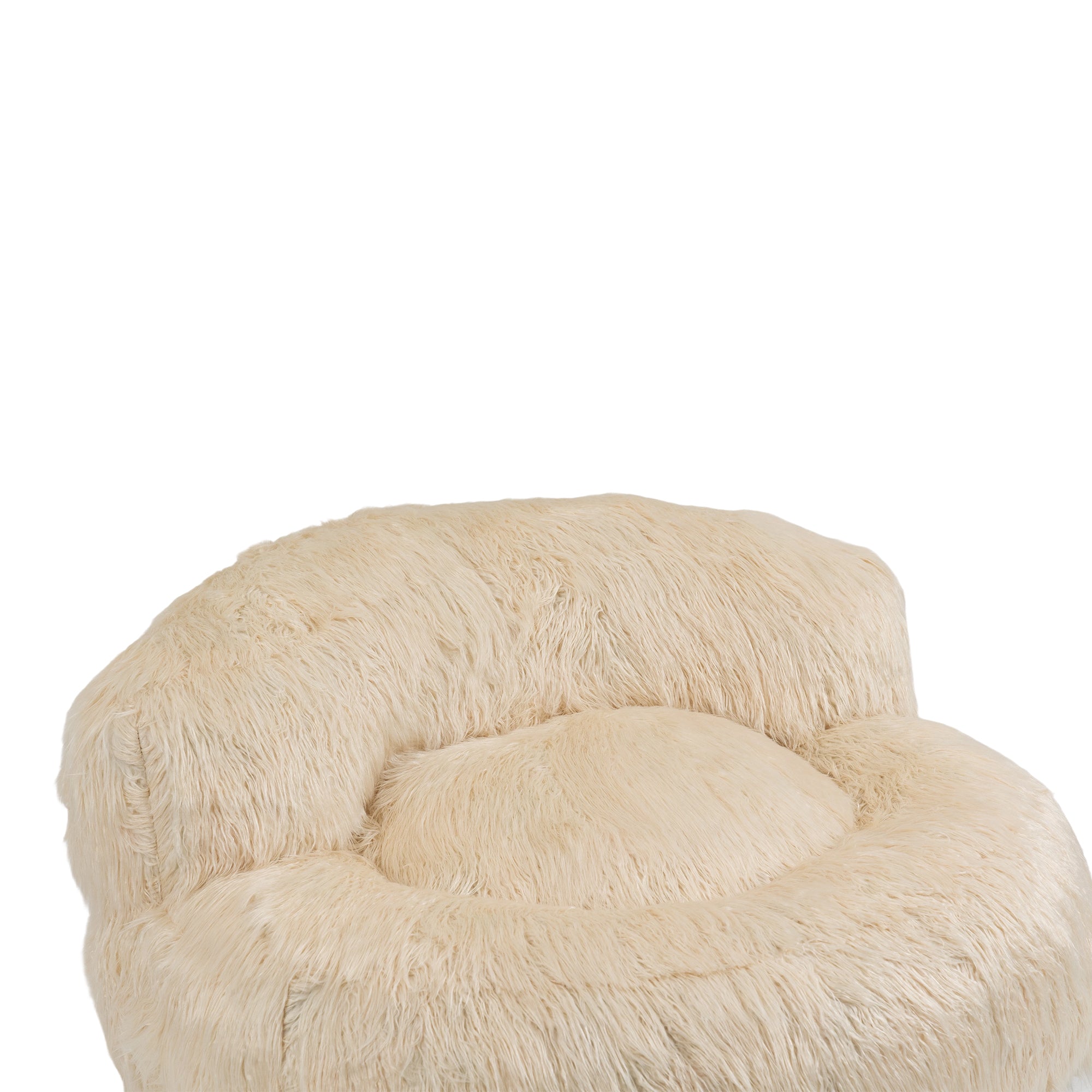 Bean Bag Chair Faux fur Lazy Sofa - Beige