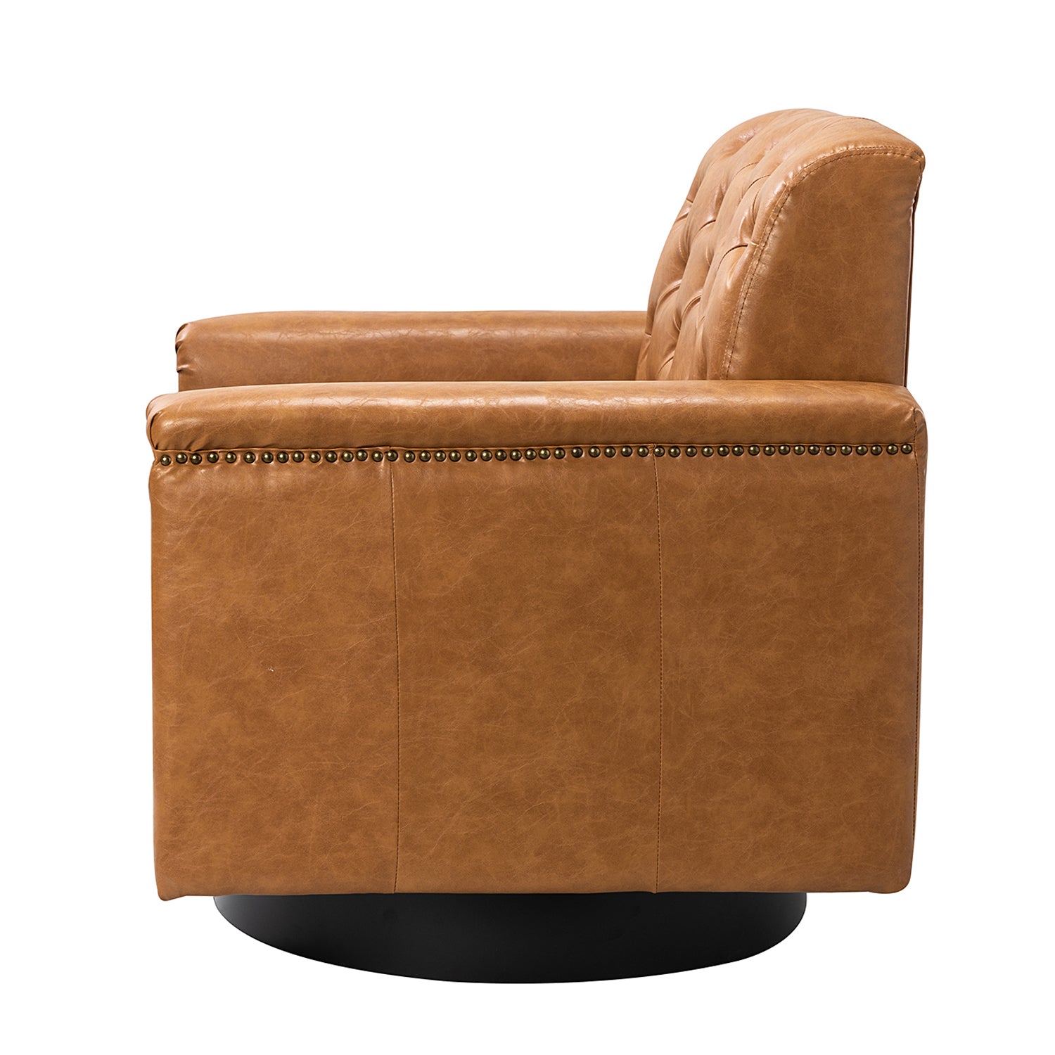 Swivel Armchair - Camel