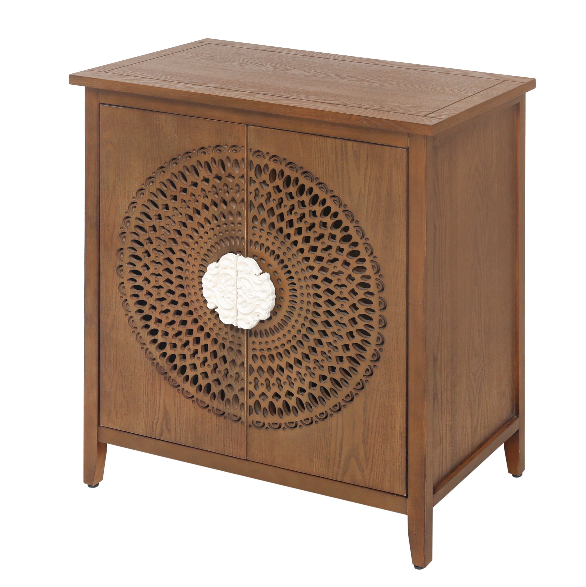 Antique Style 2 Door Cabinet - Walnut