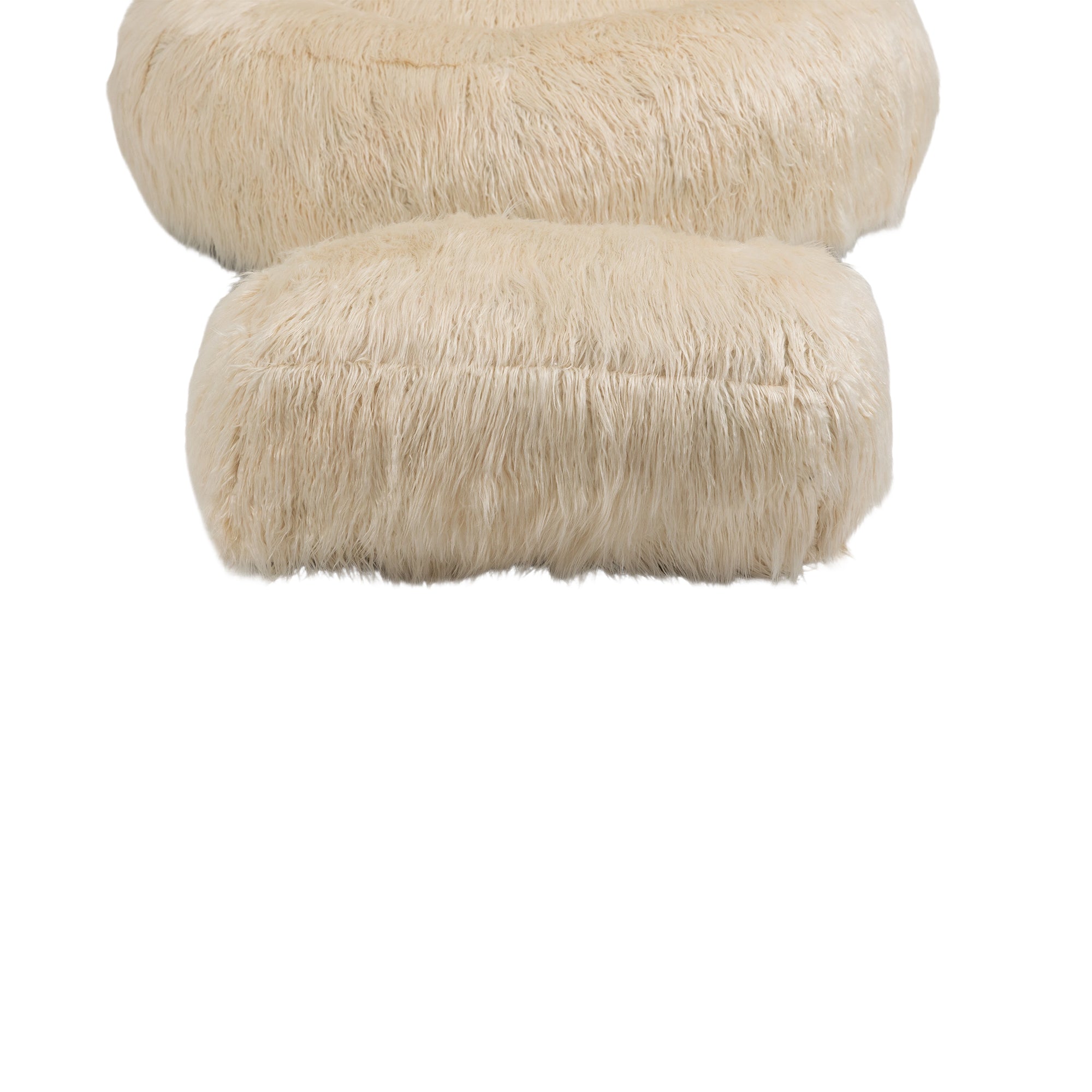 Bean Bag Chair Faux fur Lazy Sofa - Beige