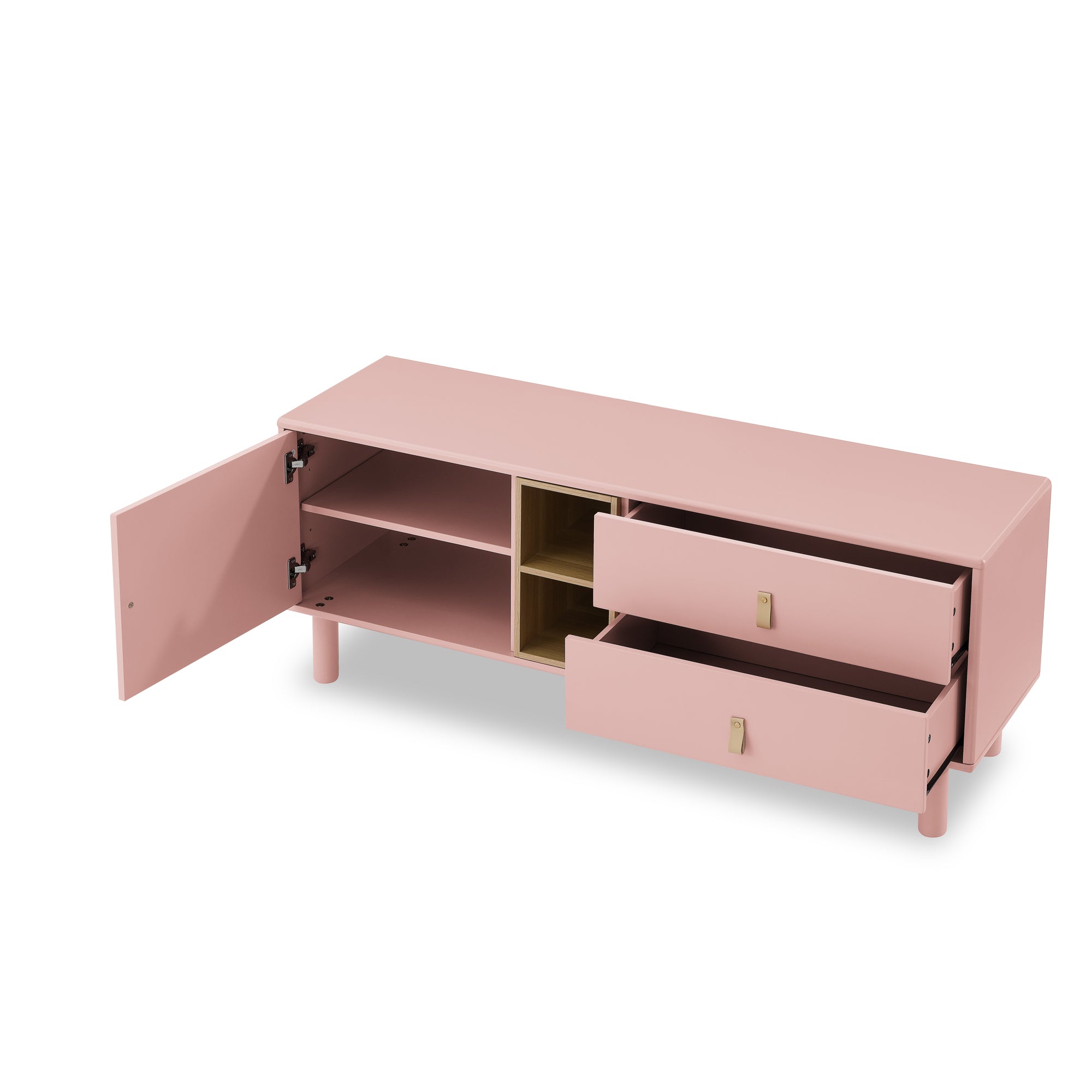 Drawer TV Home Cabinet with Door, Storage, multi-functional - Pink