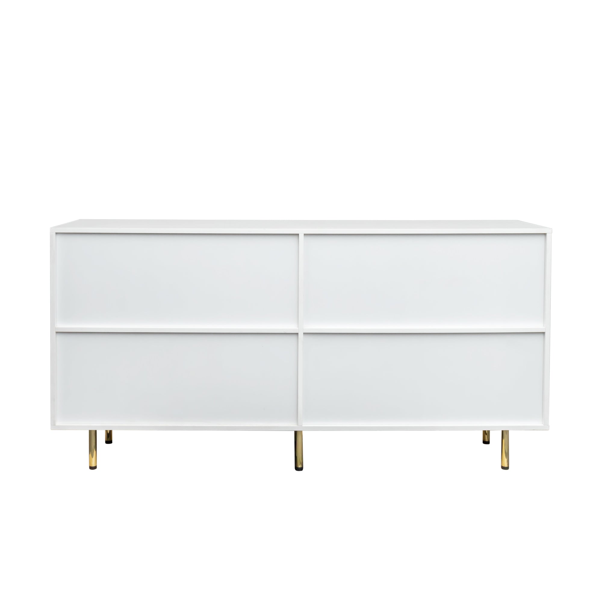 Sideboard Buffet Cabinet with Storage Modern Storage Cabinets with 4 Doors with Handle for Living Room Dining Room Entryway - White
