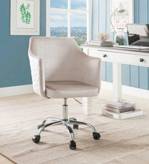 Cosgair Champagne Velvet & Chrome Finish Office Chair