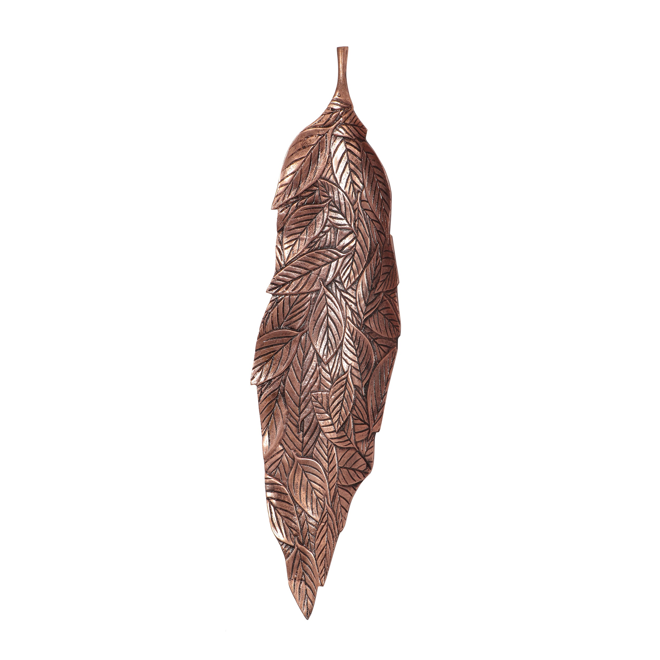 Handcrafted Leaf Wall Decor - Copper