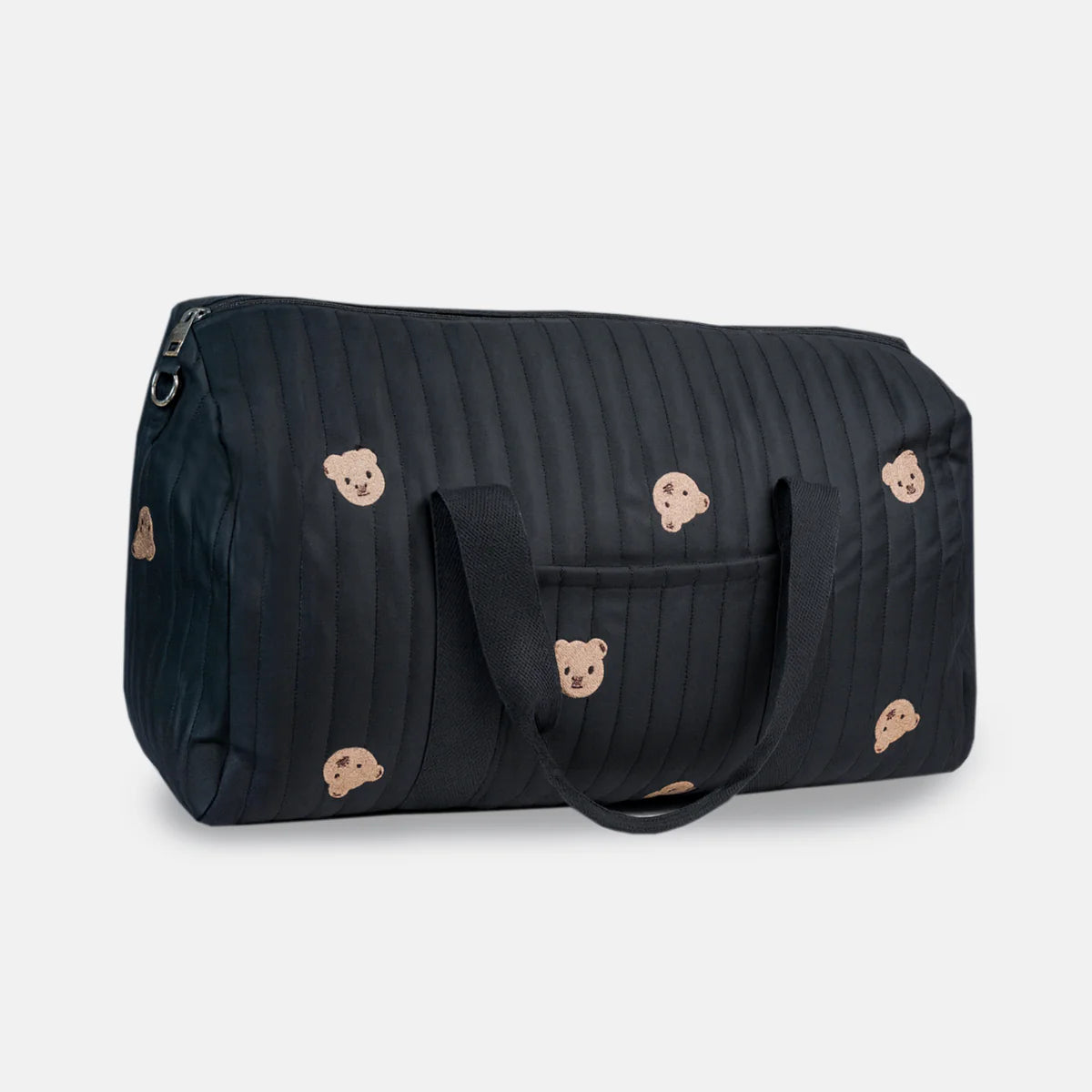 Cozy Quilted Baby Diaper Bag with Bear Pattern, Large Capacity Travel Tote 18“Lx6”Wx12“H
