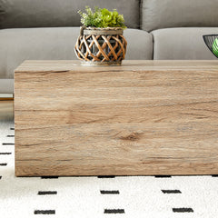 Design Coffee Table with Wood Texture Pattern