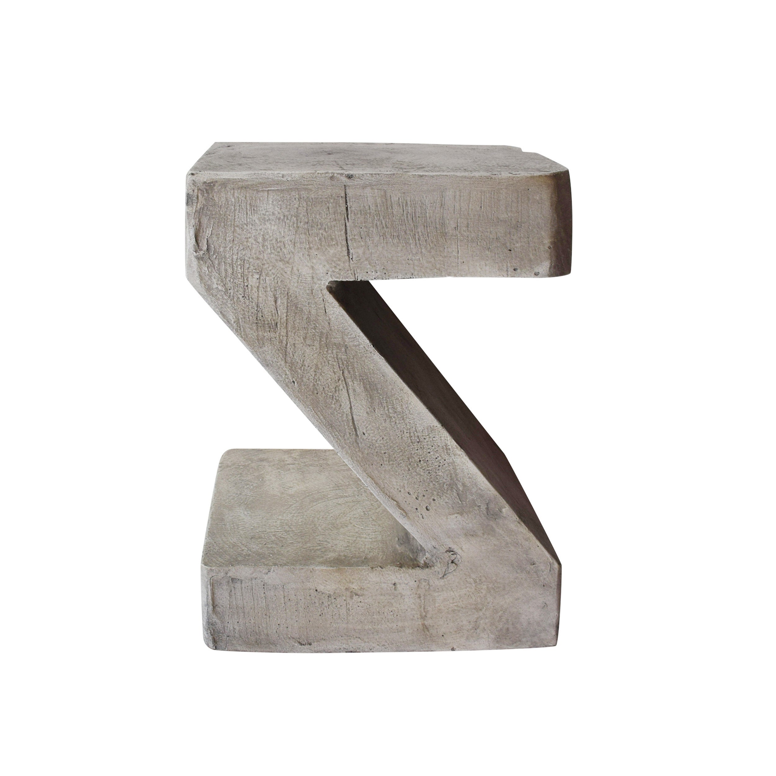 Contemporary Z Side Table - Light Grey
