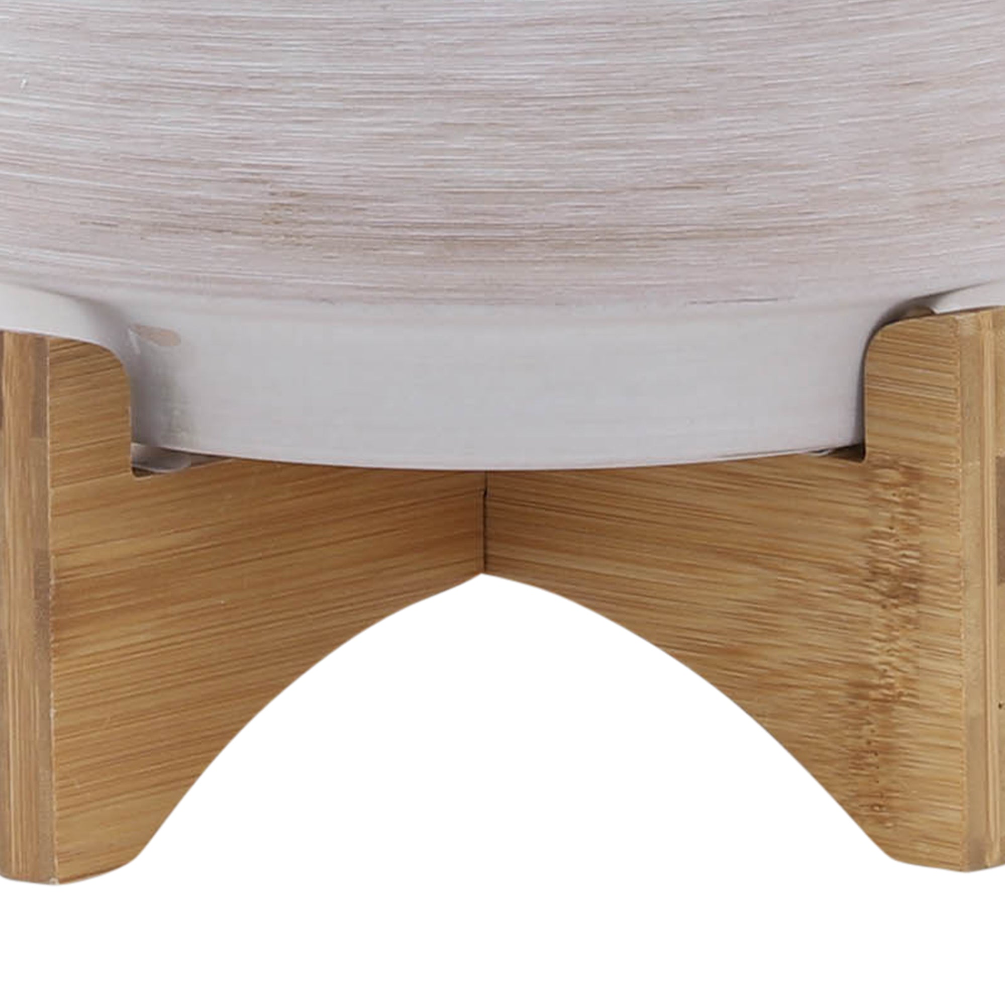 8/10" Planter on Wooden Stand - Gray