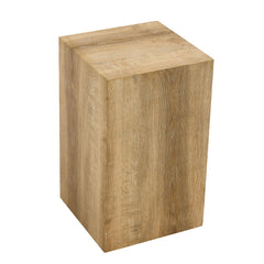Modern MDF Coffee Table with Light Wood Texture and Stylish Design, 12x12x19.6 Inches