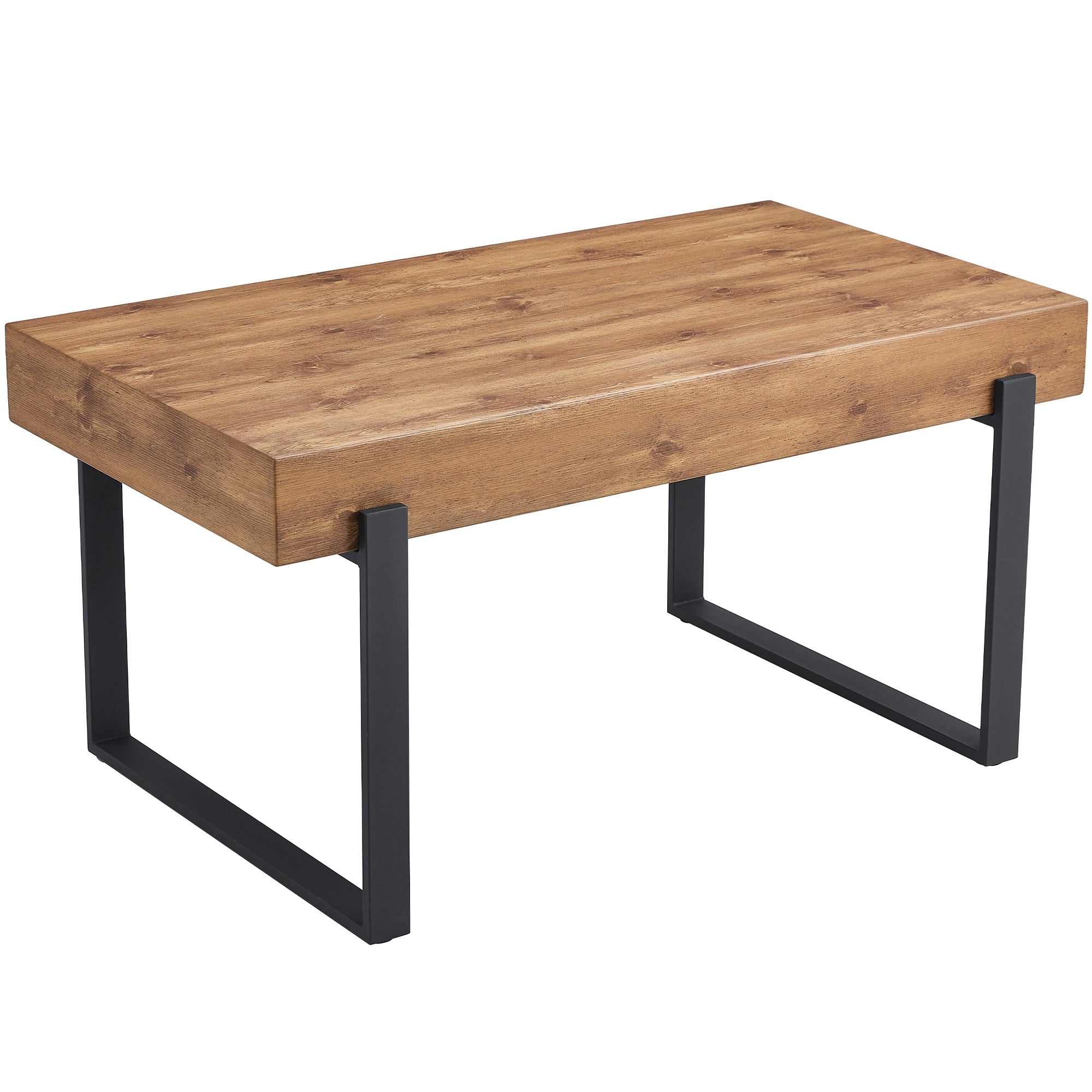 3-Piece Dining Table Set for 4 People, 59" Kitchen Table Set with 2 Bench, Dining Room Table with Heavy-Duty Frame, Easy Assembly - Natural Wood Wash