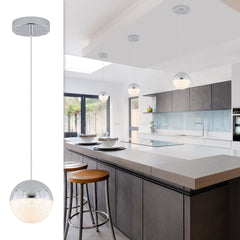 Pendant Light with Dimmable LED (Set of 3) - Chrome