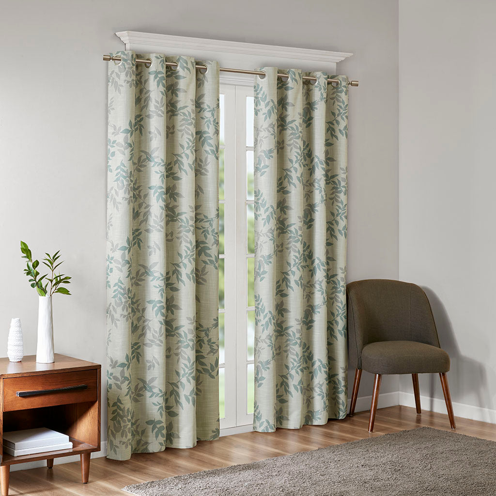 50x84" Printed Botanical Blackout Curtain Panel