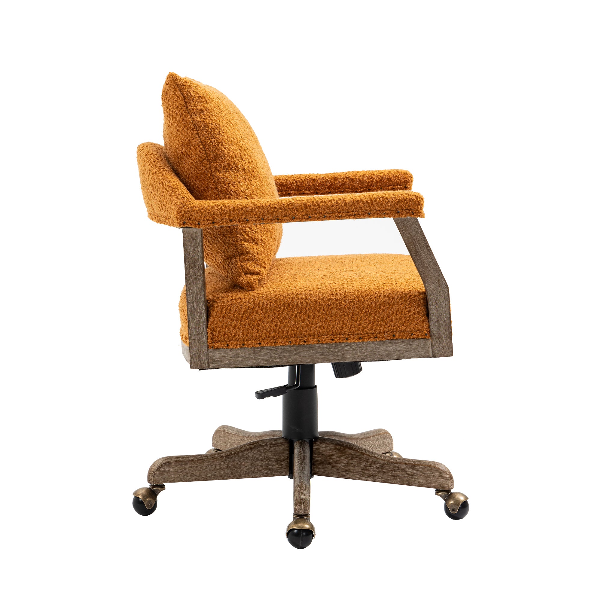 Chair Office Chair Adjustable Swivel Chair Fabric Seat Home Study Chair - Orange
