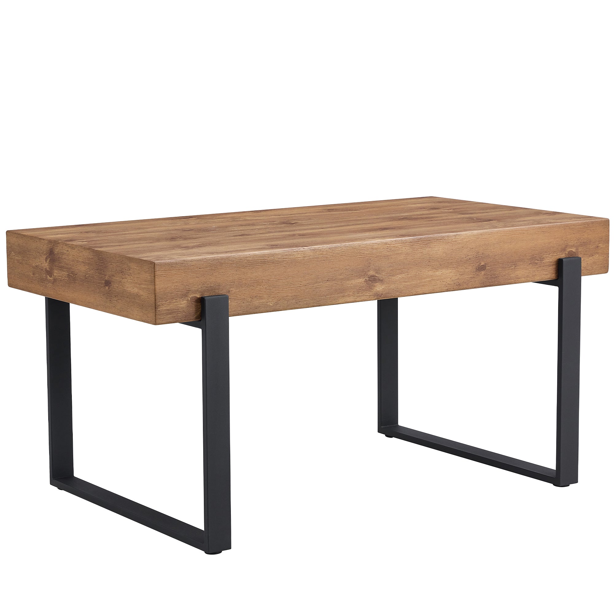 3-Piece Dining Table Set for 4 People, 59" Kitchen Table Set with 2 Bench, Dining Room Table with Heavy-Duty Frame, Easy Assembly - Natural Wood Wash