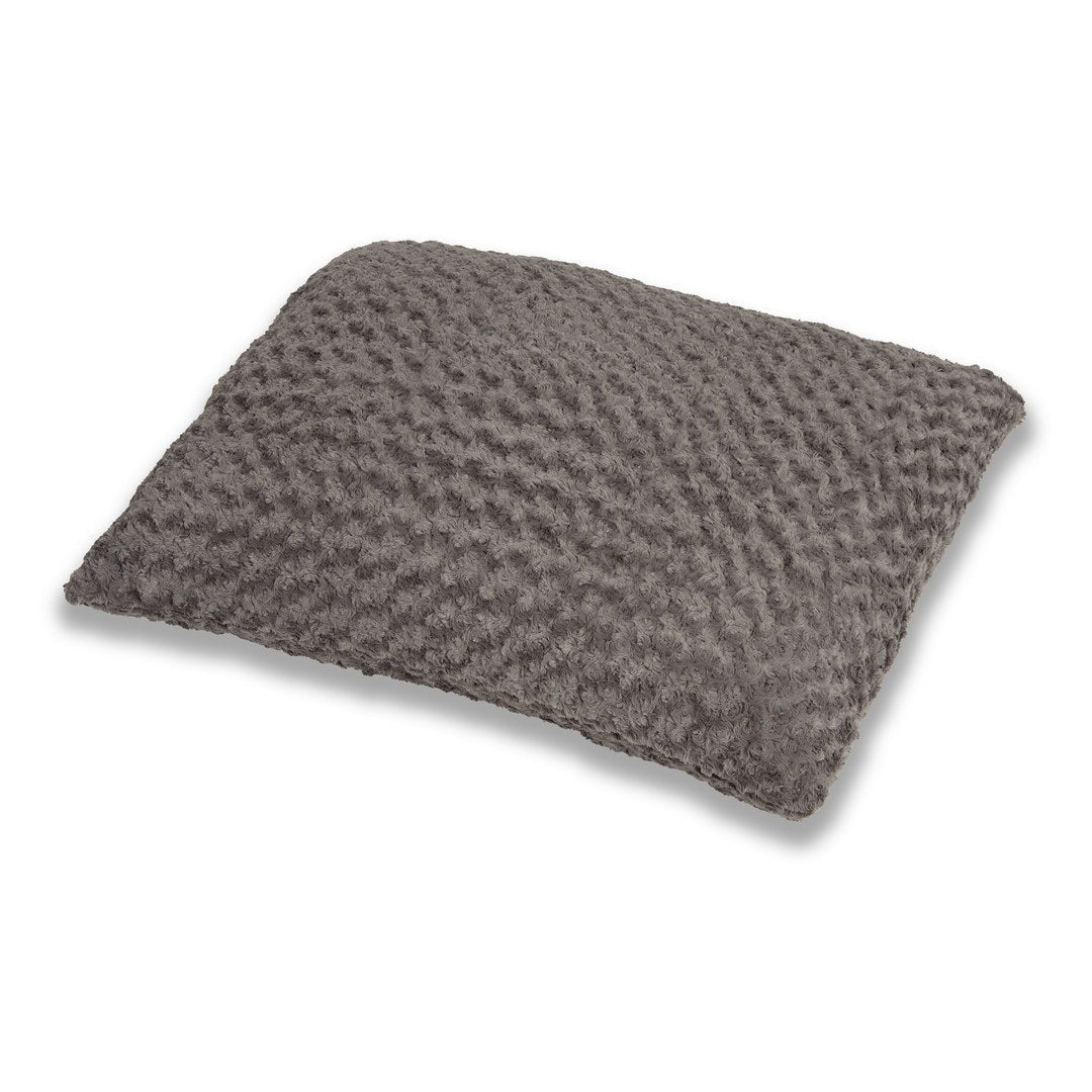Gray Soft Rectangular Pet Bed, Outdoor Medium Dog Bed Washable 27" x 36"