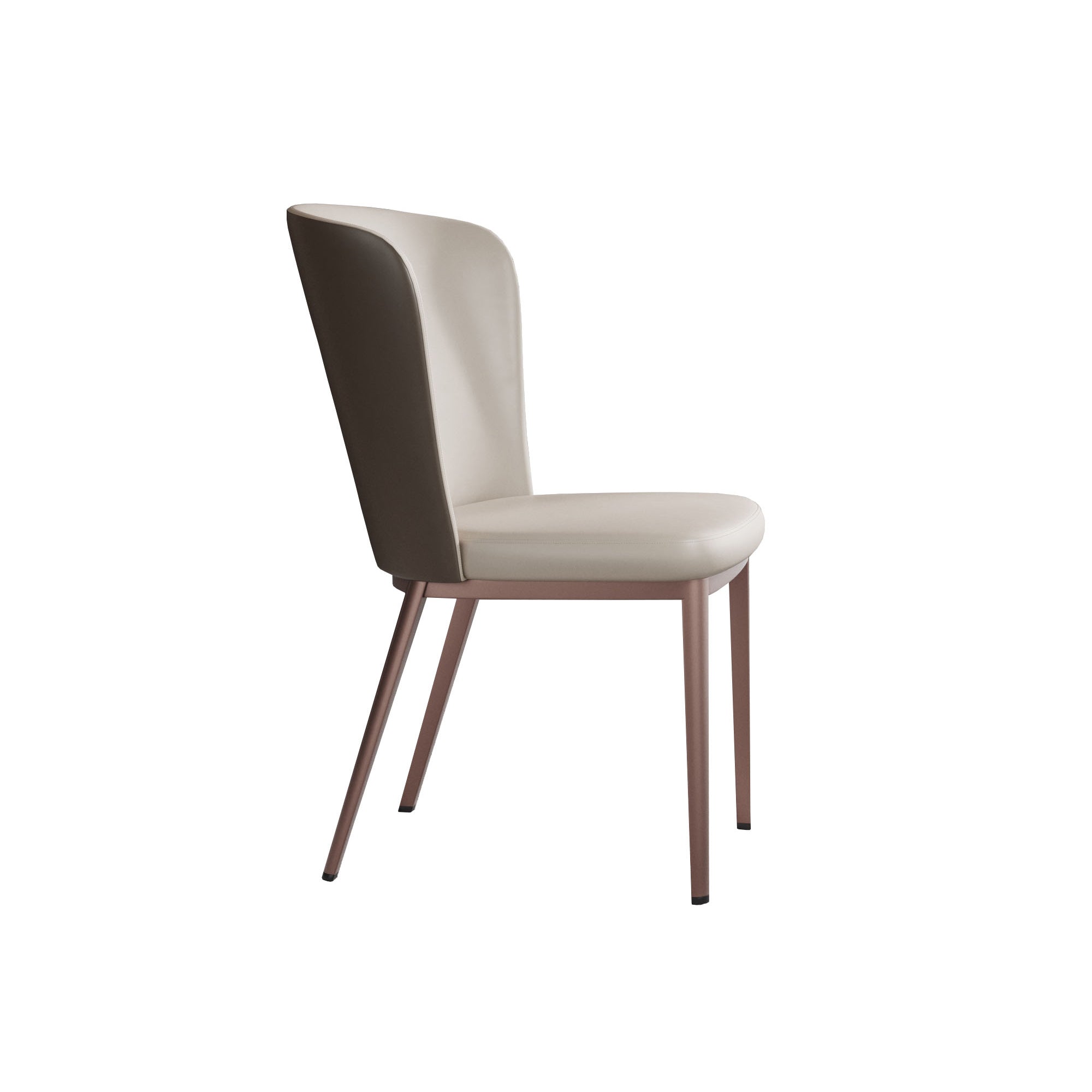 Modern Dining Chairs - White + Grey (Set of 2)