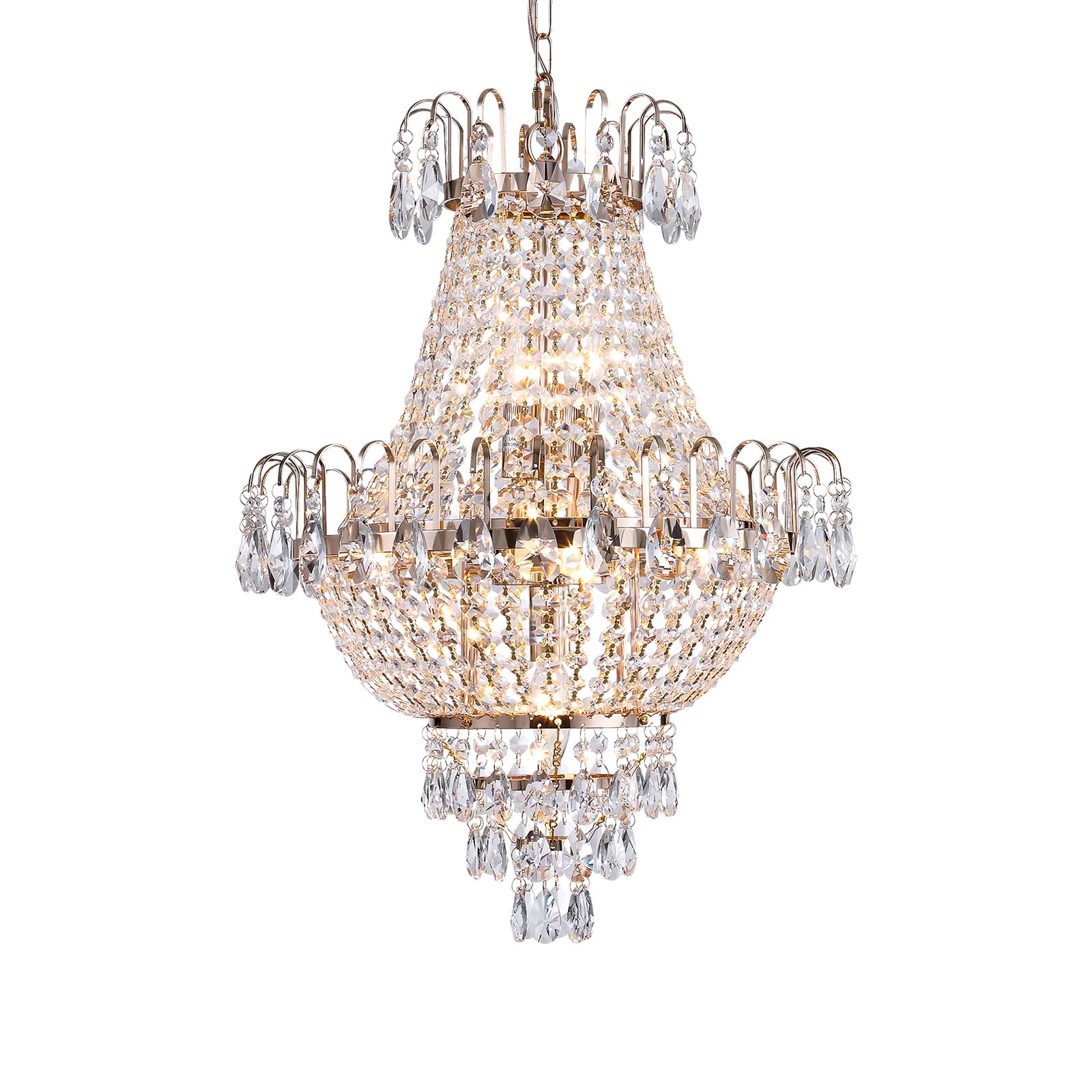Royal Contemporary Gold Crystal Chandelier - Gold