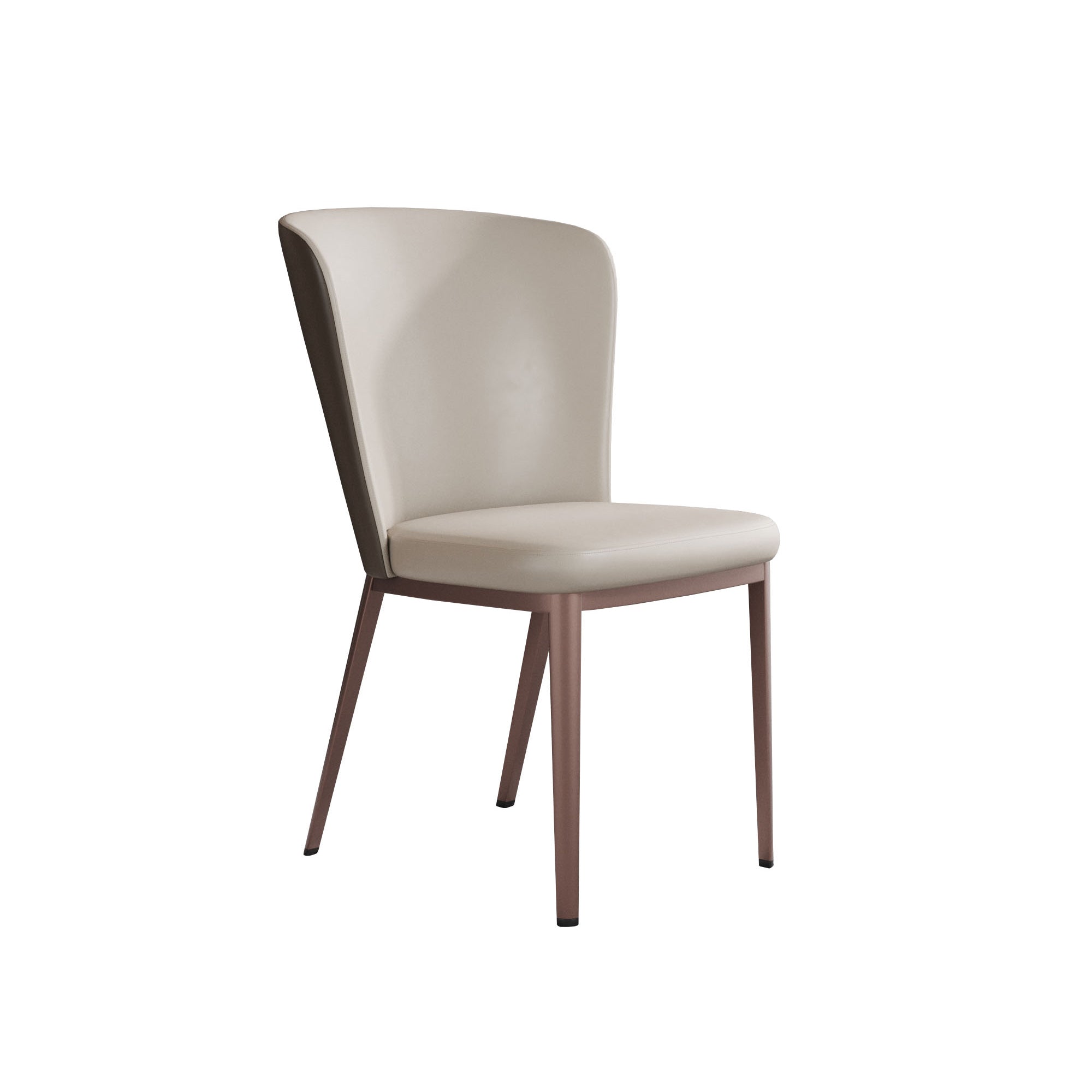 Modern Dining Chairs - White + Grey (Set of 2)