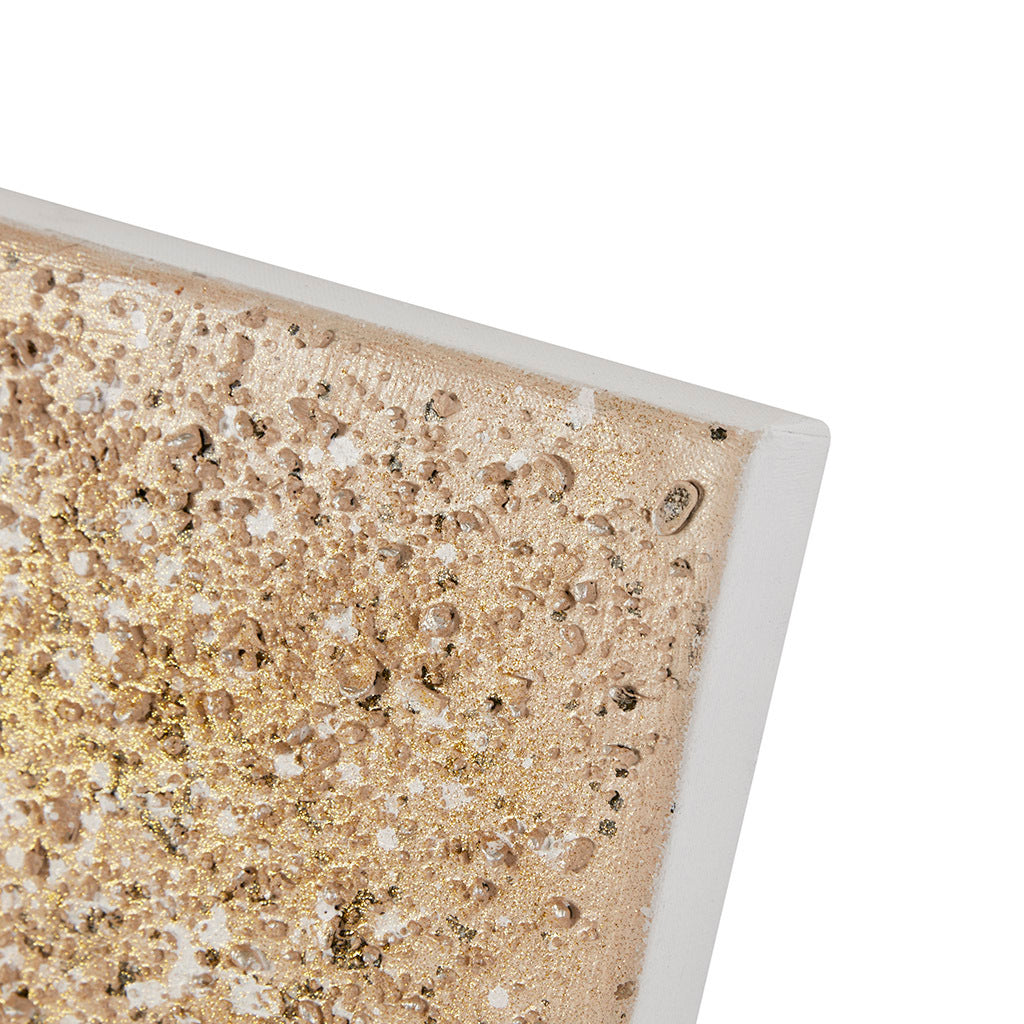 Golden Glimmer Heavily Embellished 2-piece Canvas Wall Art Set