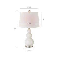 Covey Curved Glass Table Lamp (Set of 2) - White