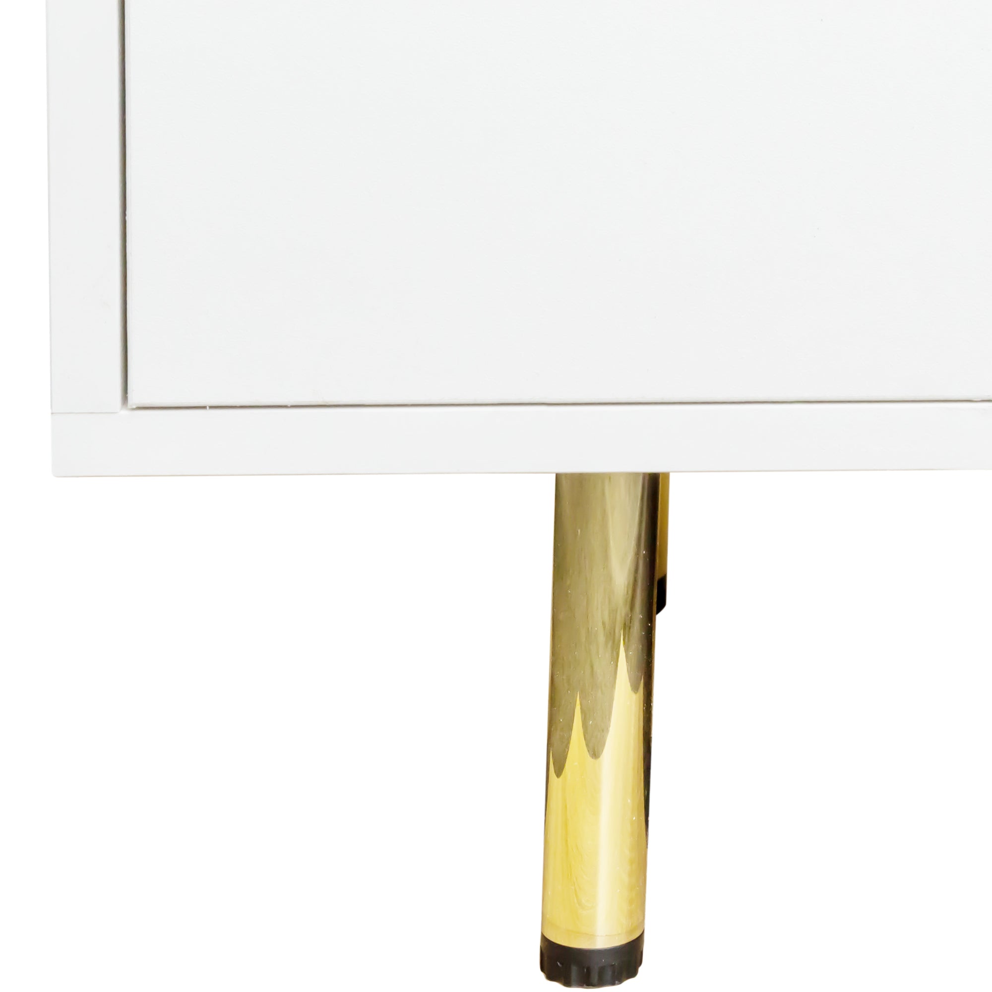 Sideboard Buffet Cabinet with Storage Modern Storage Cabinets with 4 Doors with Handle for Living Room Dining Room Entryway - White