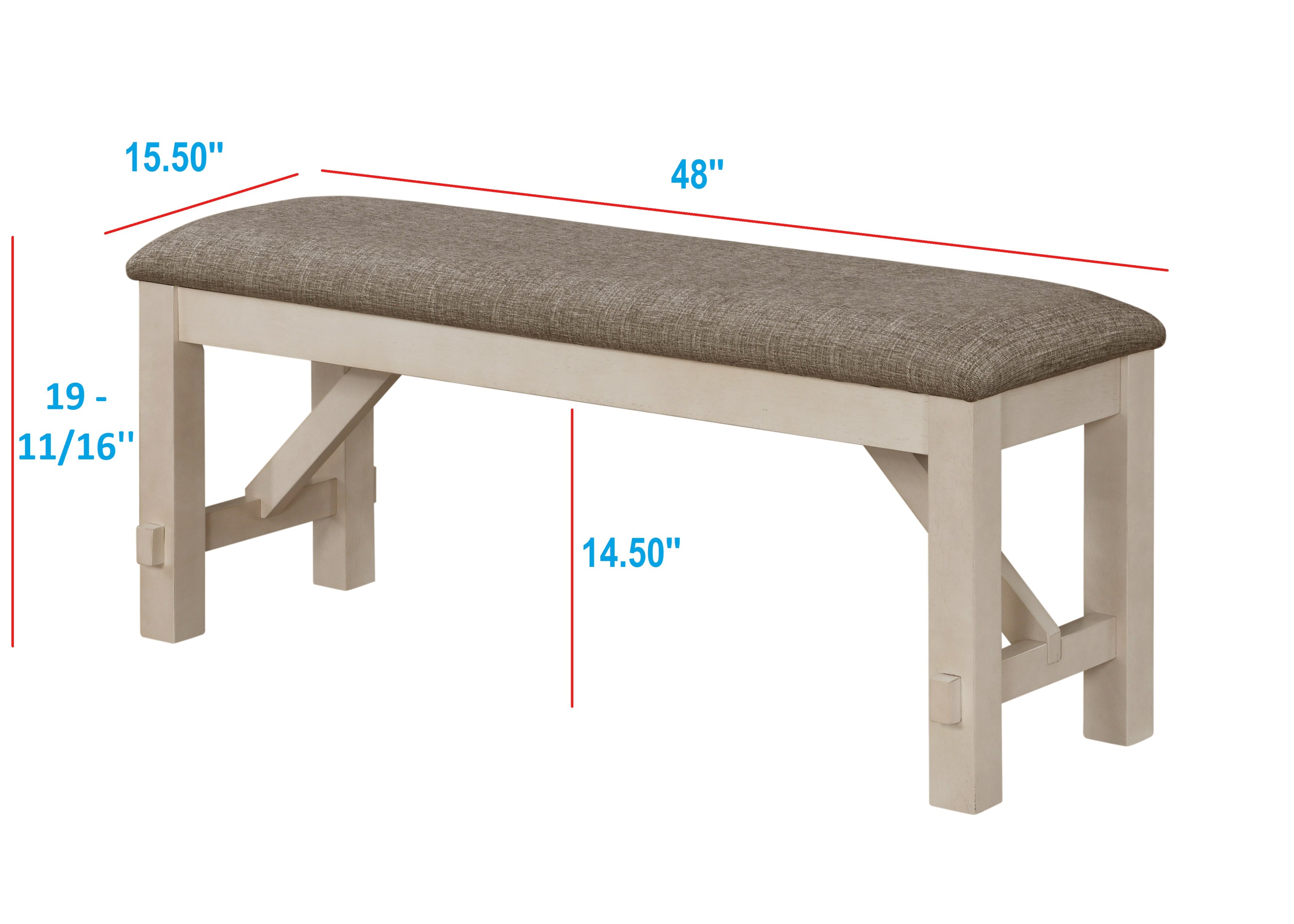 Cottage Style Extendable Dining Table Set (6 pieces)
