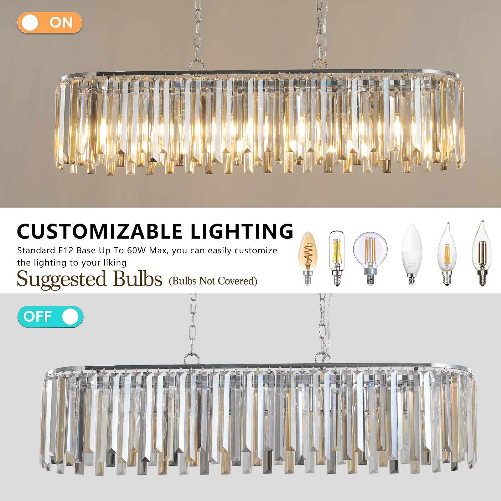 Crystal Ceiling Chandelier Luxury Home Decor