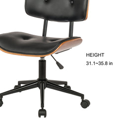 Modern Home Office Desk Swivel Chair - Black