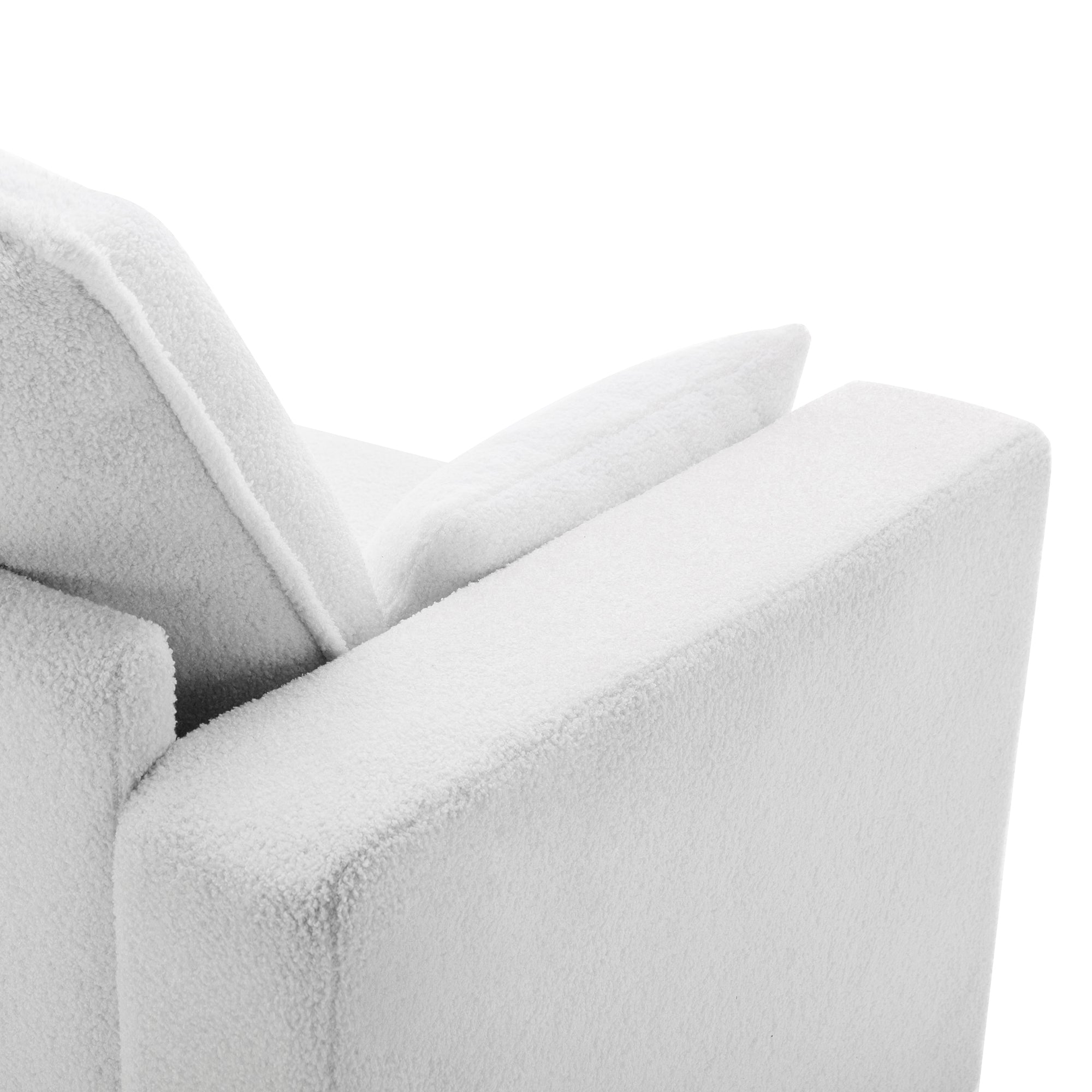 Teddy Fabric Couch 3 Seat Sofa with Removable Back and Seat Cushions and 2 Pillows