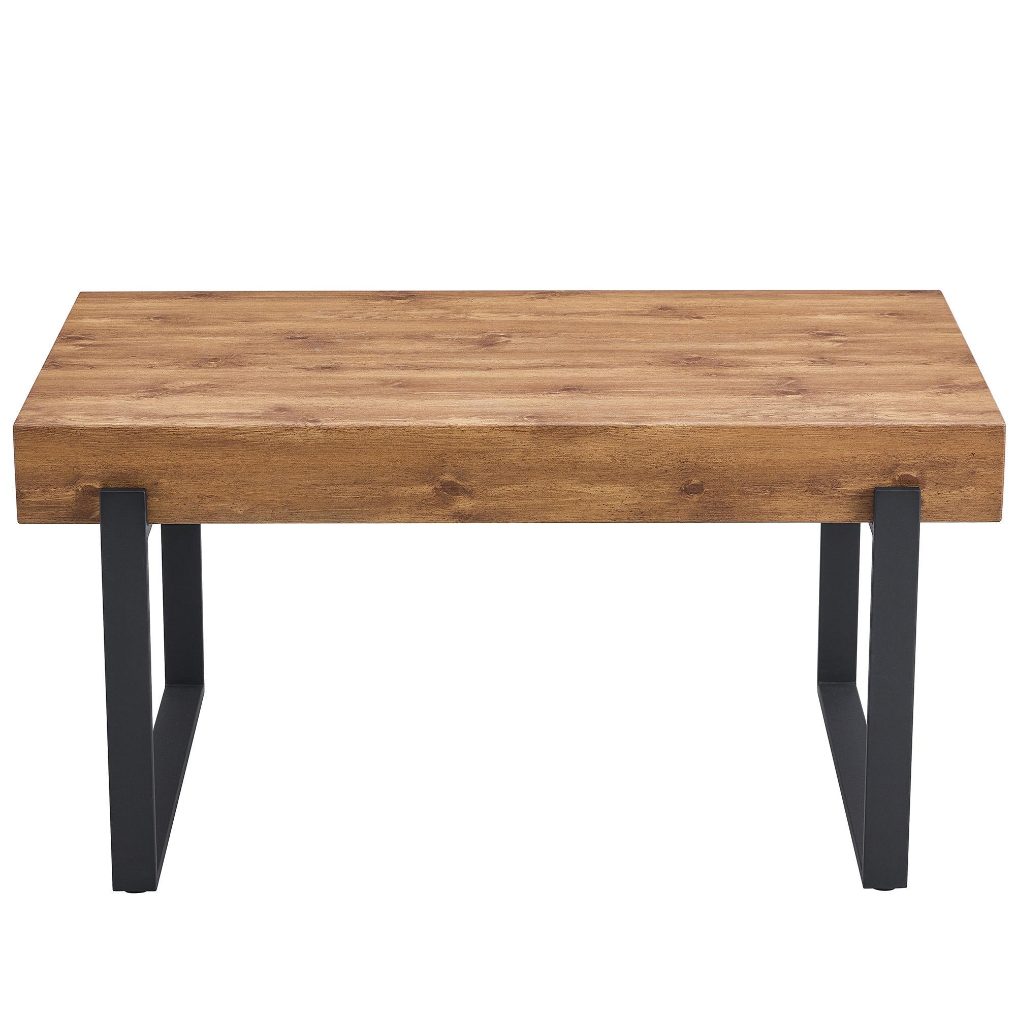 3-Piece Dining Table Set for 4 People, 59" Kitchen Table Set with 2 Bench, Dining Room Table with Heavy-Duty Frame, Easy Assembly - Natural Wood Wash