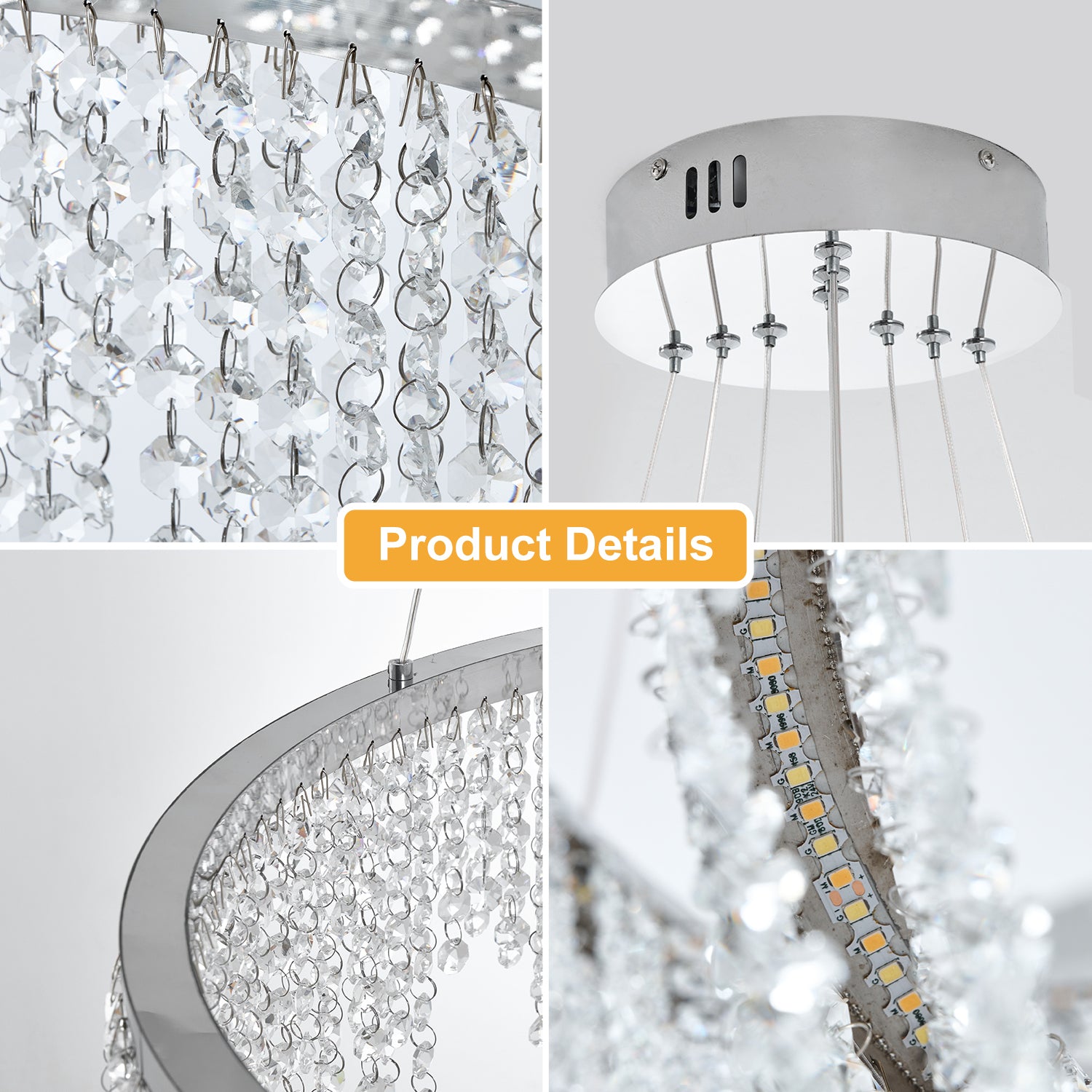 Luxury Modern Pendant Light Crystal Chandelier